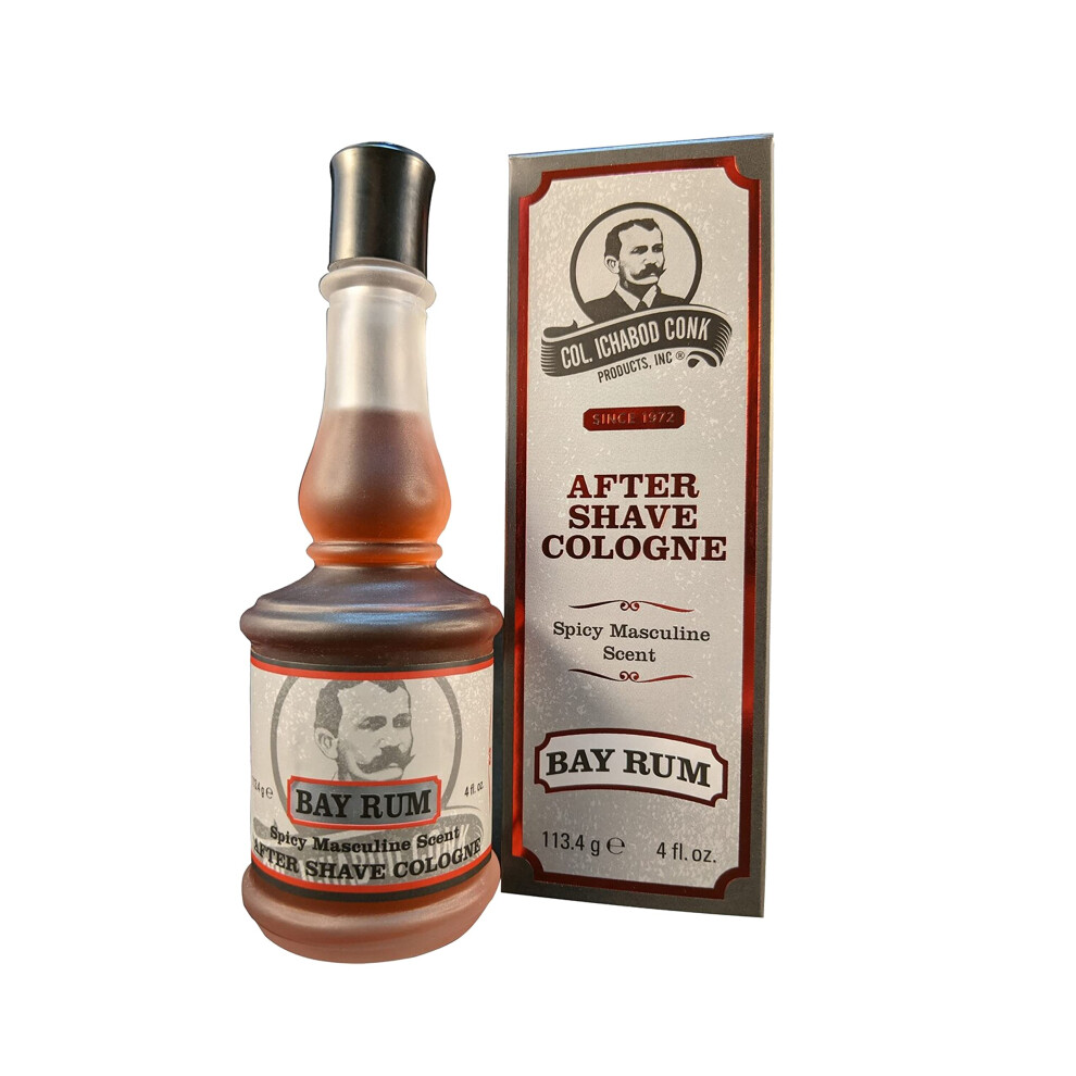 Colonel Conk Colonel Ichabod Conk Bay Rum After Shave Cologne 4 Fl. Oz. Glass Bottle