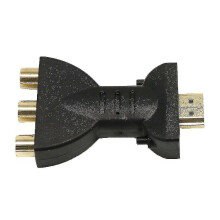 (As show, One size) Flexible Portable 1080p Hdmi-compatible To 3 Rca Video Audio Av Adapter Converter For Hdtv Dvd Projector Den Converter