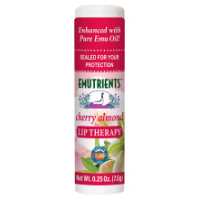 Montana Emu Ranch - Lip Therapy Lip Balm - 0.25 Ounce - Cherry Almond Smak - Gjord med Ren Emuolja