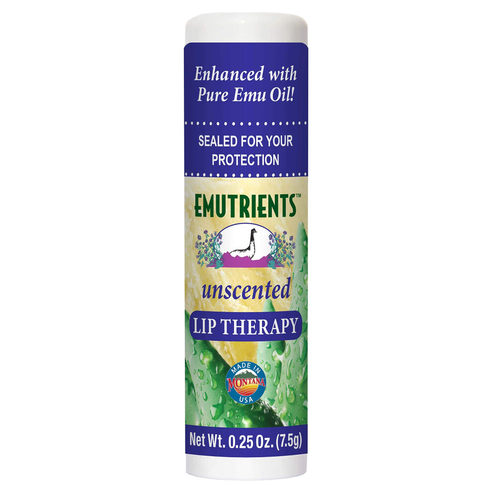 Montana Emu Ranch Natural Lip Balm 025 Ounce Unscented Made With Pure Emu Oil