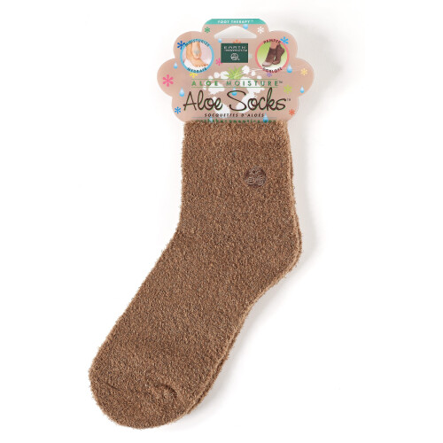 Socks Aloe Earth Therapeutics - Μοναδικό Πακέτο - 1 Ζευγάρι (Καφέ)