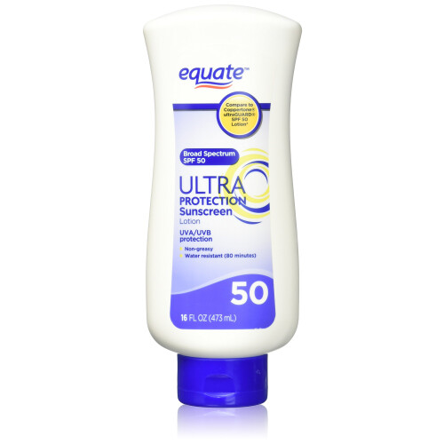 Equate Αντηλιακό Υψηλής Προστασίας SPF 50 16oz Συγκρίνεται με Coppertone SPF 50