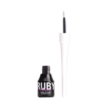 Ruby Kisses Classic Liquid Eyeliner, wischfestes, langanhaltendes Augen-Make-up mit Filzstift-Applikator (1 PACK, Wei)