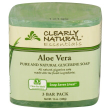 Clearly Natural Glycerine Zeep, Aloë Vera, 12 oz, 3 Stuks