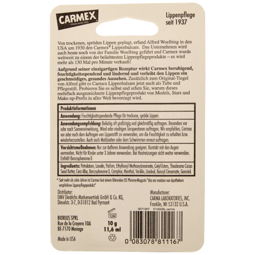 Carmex Carmex Κερί Χειλιών Cherry SPF 15 0.35 oz (Συσκευασία 12 τεμαχίων) 2