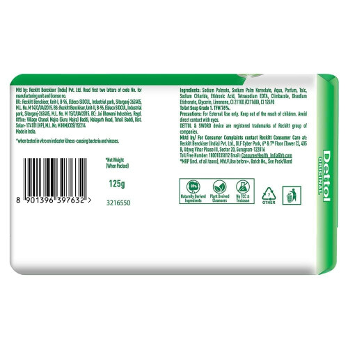 Dettol Dettol Πρωτότυπο Σαπούνι σε Μπάρα 125 γρ 6-πακέτο (6 x 125 γραμμάρια) 2