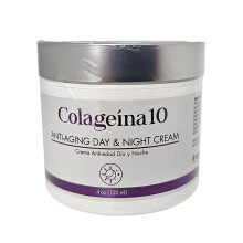 Colageina 10 Anti-Aging Day and Night Cream 4oz Crema Facial Anti-Edad de Dia y Noche 120ml