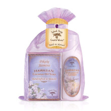 Island Soap & Candle Works Zestaw mydla i balsamu z organzy Pikake