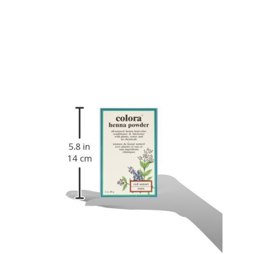 Colora Henna Σκόνη Χρώματος Μαλλιών Κόκκινος Ήλιος, 2 Ουγγιές (59ml)(Συσκευασία 2) 2