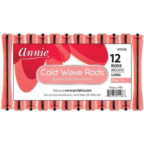 3 Packungen Annie Cold Wave Stäbe - Lang #1106 (12 Stück pro Packung)