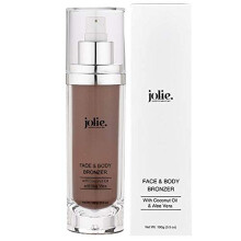 Jolie Face & Body Bronzer mit Kokosnussöl und Aloe Vera – Dezenter Schimmer, 100 g