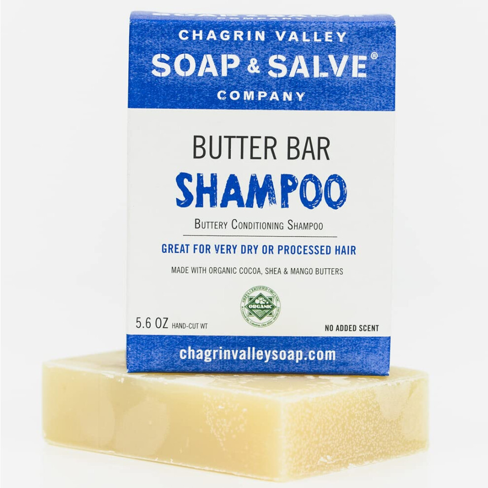 Chagrin Valley Soap & Salve Organic Natural Shampoo Bar (Butter Bar  1
