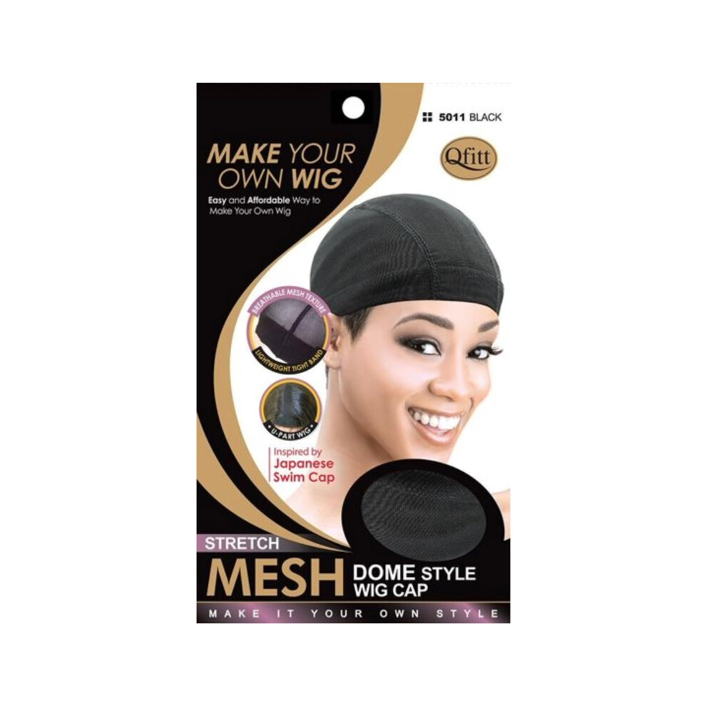 Qfitt Unisex Black Mesh Dome Style Wig Cap By 5011