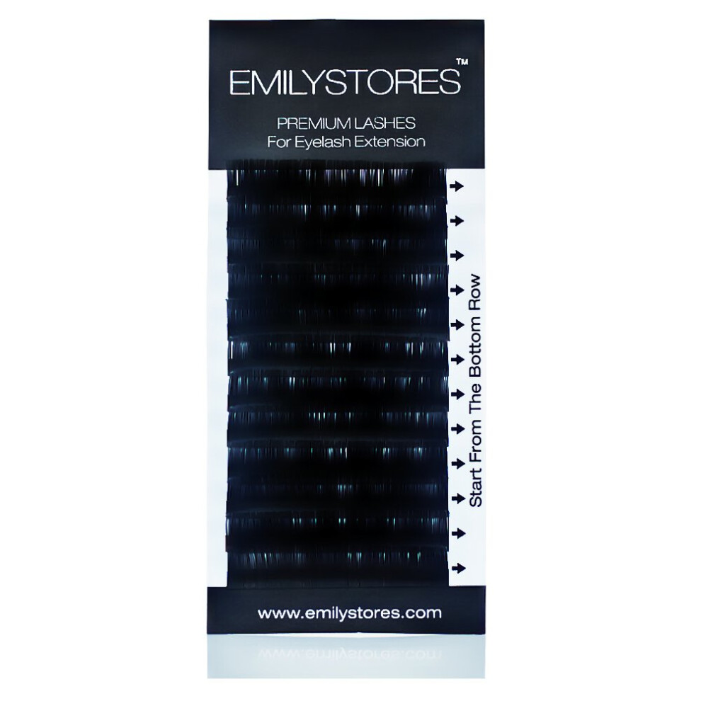 Emilystores Desires Lashes By Ellipse 0.20Mm Thickness J Curl Length 13Mm Flat Shaped Volume Eyelash Extensions Single Size In One Tray Silk