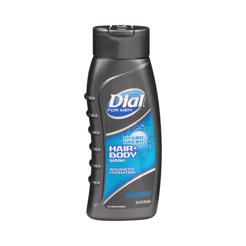 Dial For Men Σαπούνι Μαλλιών + Σώματος, Υδροφρέσκο 16 oz (Συσκευασία 2)