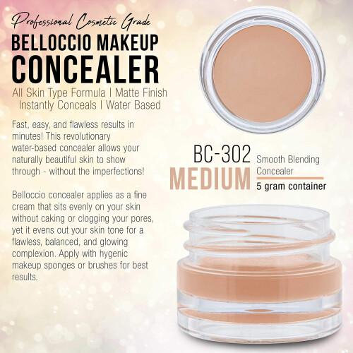 Belloccio Υψηλής Ανάλυσης Makeup Concealer Μεσαία Απόχρωση 5 γραμμαρίων - Κρύψτε Τις Ατέλειες 1