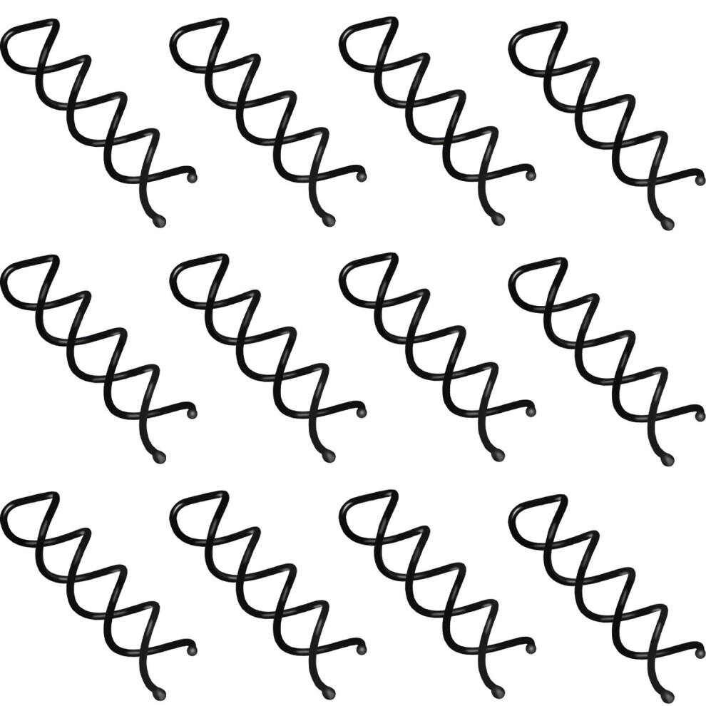 Fermagli Per Capelli Spirale Nera Spirale Clip Di Capelli Clip Stick Per Capelli Stile Fai Da Te 20 Pezzi-image