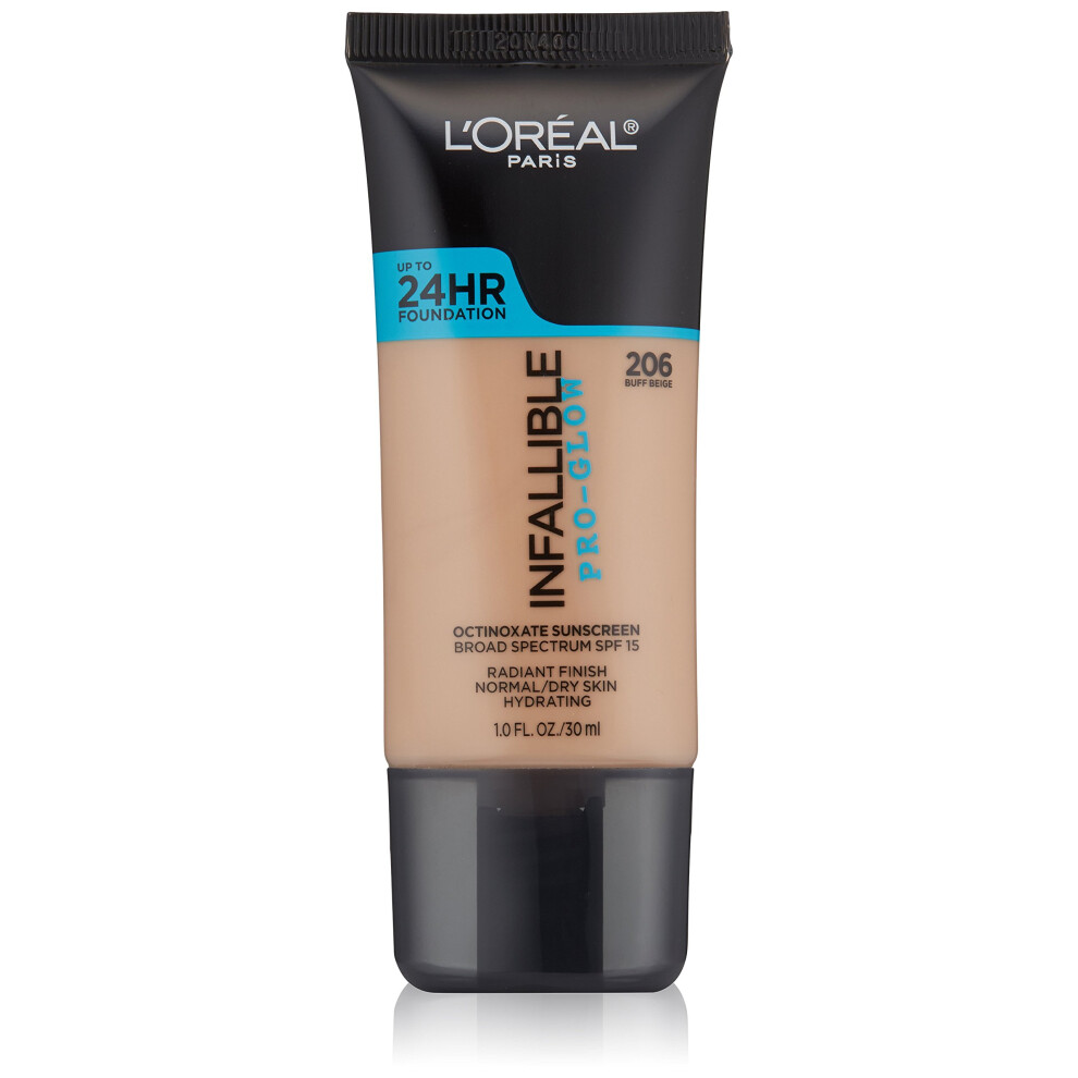 Factory Card And Par Beige Loraal Paris Infallible Pro-Glow Foundation Buff 1 Fl Oz