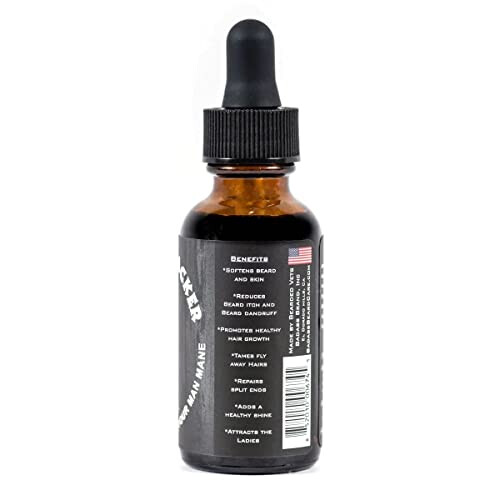 Badass Beard Care Έλαιο Γένια Για Άνδρες - Άρωμα Bushwhacker 1 oz - Φυσικά Συστατικά για Υγιή Γένια 2