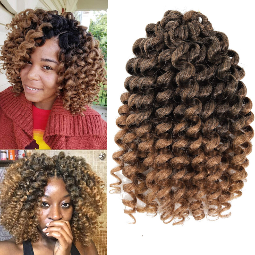 Svolna Unisex Not,Specified 3 Packs 2X Ringlet Wand Curl Jamaican Bounce 8 Inch Synthetic Crochet Hair Extensions Crochet Braiding Hair 20 Roots