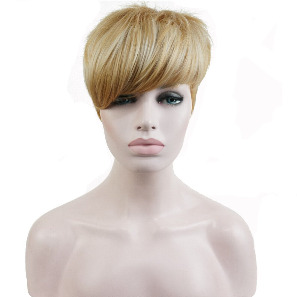 Aimole Unisex Not,Specified Synthetic Short 6 Inches Straight Wig Heat Resistant Full Capless Hair Party Wig