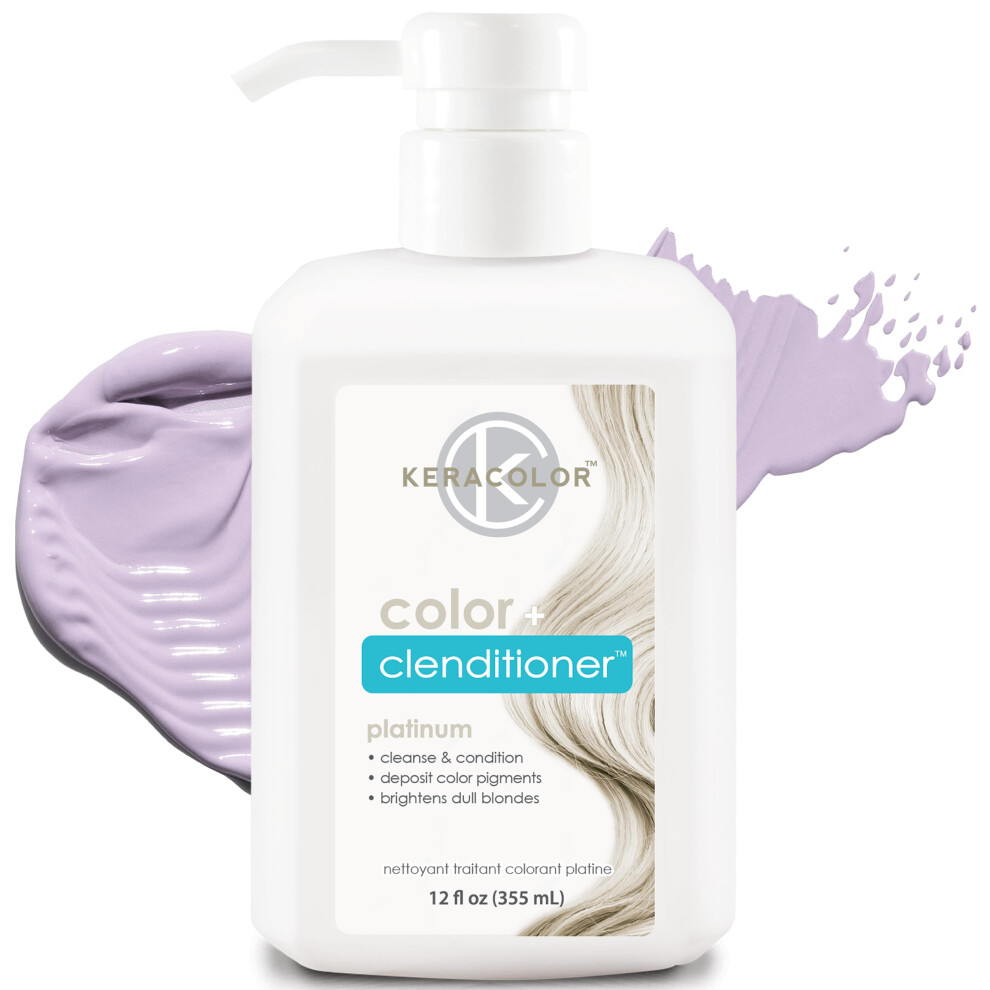 Keracolor Clenditioner PLATIUM Hair Dye - Semi Permanent Hair Color Depositing Conditioner  Cruelty-free  12 Fl. Oz.-image-OPC-PFNCW6Z-NEW