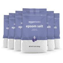 Amazon Basics Epsom Salt Soaking Aid, Lavendel, 3 Pound, 6-Pack (Tidigare Solimo)