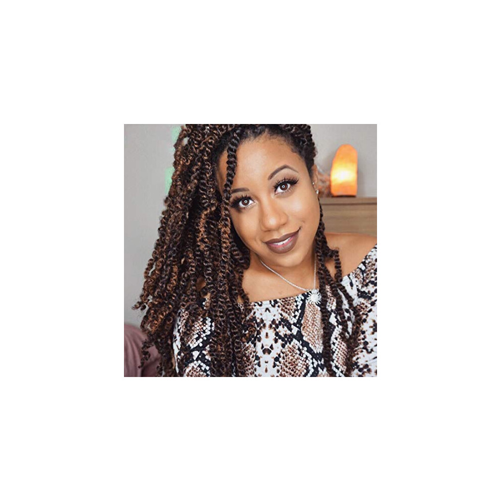 Alma Belleza Unisex Beyond Beauty Spring Twist Crochet Hair 90Strands 8 Inch Fluffy Spring