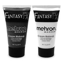 Mehron Makeup Fantasy F/X vesipohjainen kasvo- ja vartalomaali mustavalkoinen kasvomaalipaketti