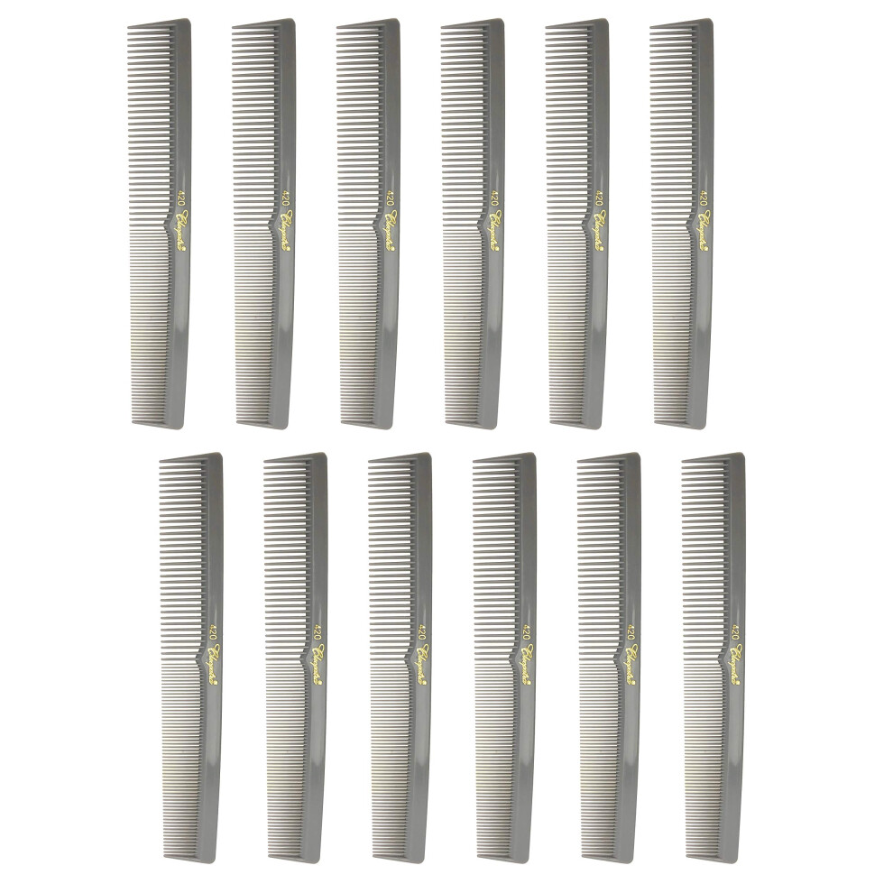 Cresta 7 Inch Hair Cutting Combs. Barbers & Hairstylist Combs. Gray. 1 Dz.