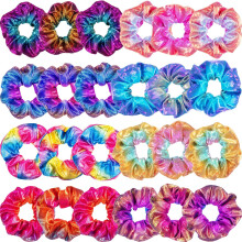 Tatuo 24 kpl Rainbow Hius Scrunchies Elastiset nauhat Scrunchy Vrikkt Hiussiteet Kydet Naisille Tytille Voimistelu Syntympivjuhlat suosivat S