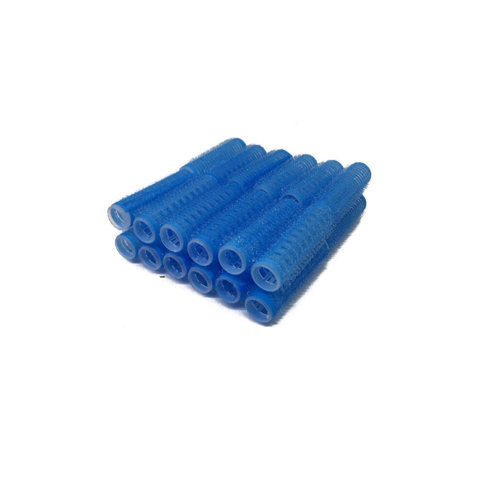 The Um24 Blue Pack Of 24 Mini Small Hair Rollers Self Grip Vented Pro Salon Hairdressing Curlers