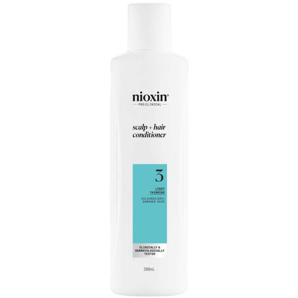 Nioxin System 3 Scalp + Hair Conditioner For Thinning Coloured Hair 300Ml Light