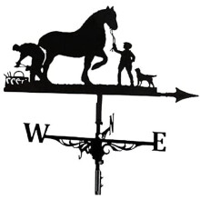 Rfvtgb Veleta de metal para granjero y caballo Veleta de montaje Indicador de dirección del viento