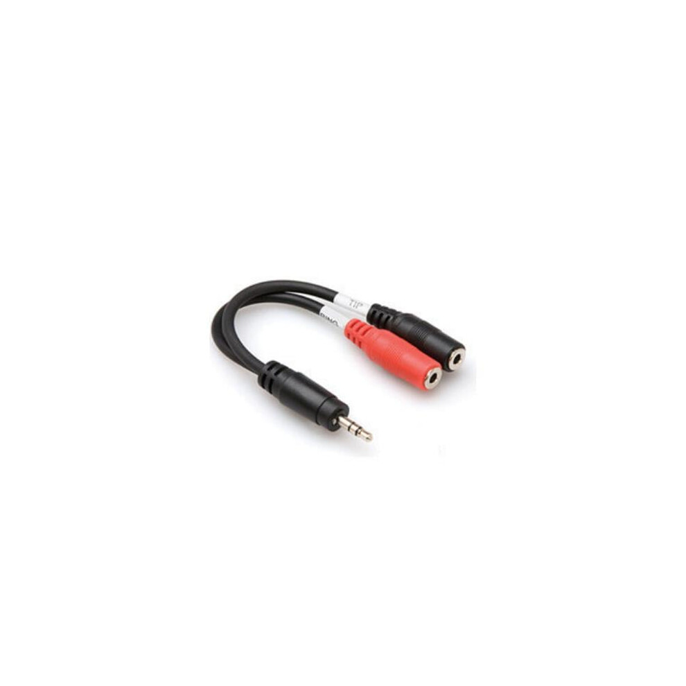 Hosa Technology Ymm-261 3.5 Mm Trsm To Dual 3.5 Mm Tsf Cable Black 728736015340