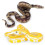 (Yellow, One size) 1pc Large Realistic Rubber Snake, Prank Snake Toy 1