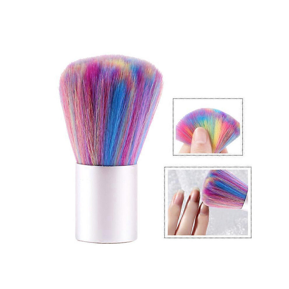 (As show, One size) 2pcs Nail Art Dust Brushes, Soft Nail Cleaning Brushes For Nail Art, Nail Dusting Brushes, Colorful Short Handle Makeup Powder Bru-image-OPC-PG726YF-NEW