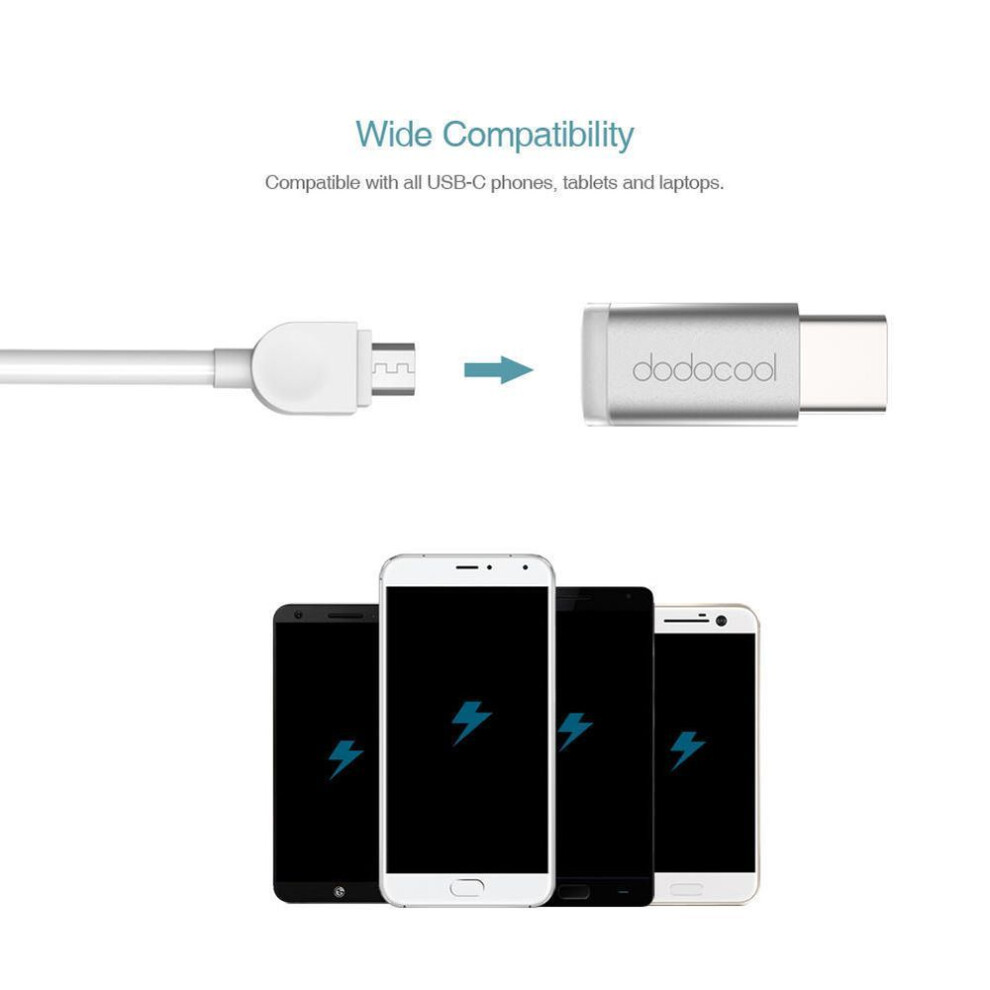 Dodocool Mini USB-C to Micro USB Adapter Convert USB Type-C to Micro-USB Connector for MacBook / ChromeBook Pixel