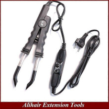 (As show, One size) Hair Extension Keratin Bonding Tools Heat Connector Black Eu Plug