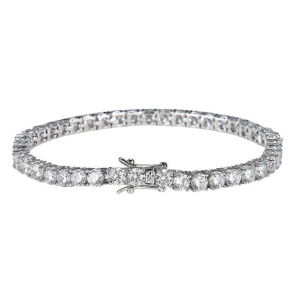 (4mm 8inch, One size) 3mm 4mm 5mm Chilled Zircon Bracelet Hip Hop Jewelry Gold Tennis Bracelet Women-image-OPC-PG727BM-NEW