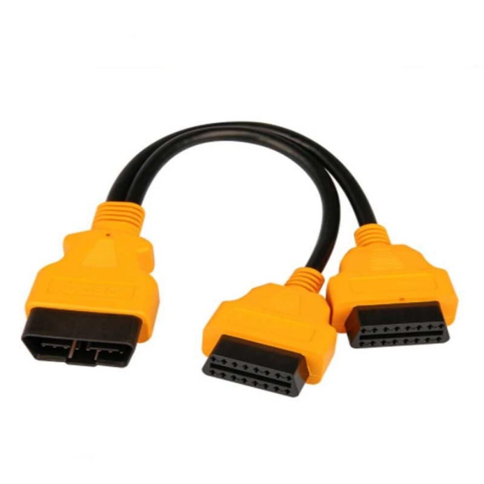 Obd Splitter 1/2 Conversion Cable, Universal 16Pin Obd2 Extension Diagnostic Cable 0.98Ft/30Cm 199192129030