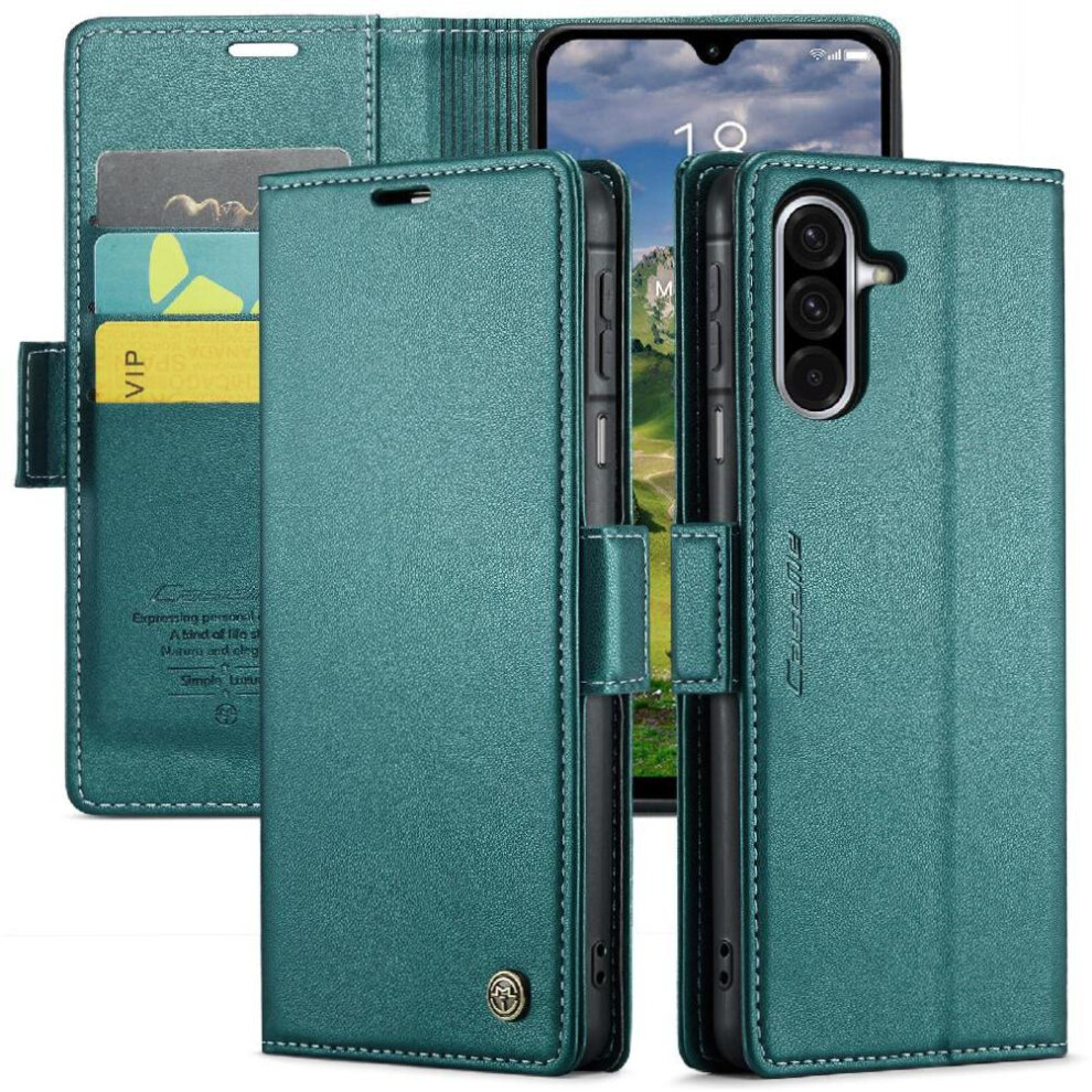 (Green) Flip Case For Samsung Galaxy A26 5G Wallet Case Anti Fraud Shockproof Case Card Slot Kickstand Green 764549459032