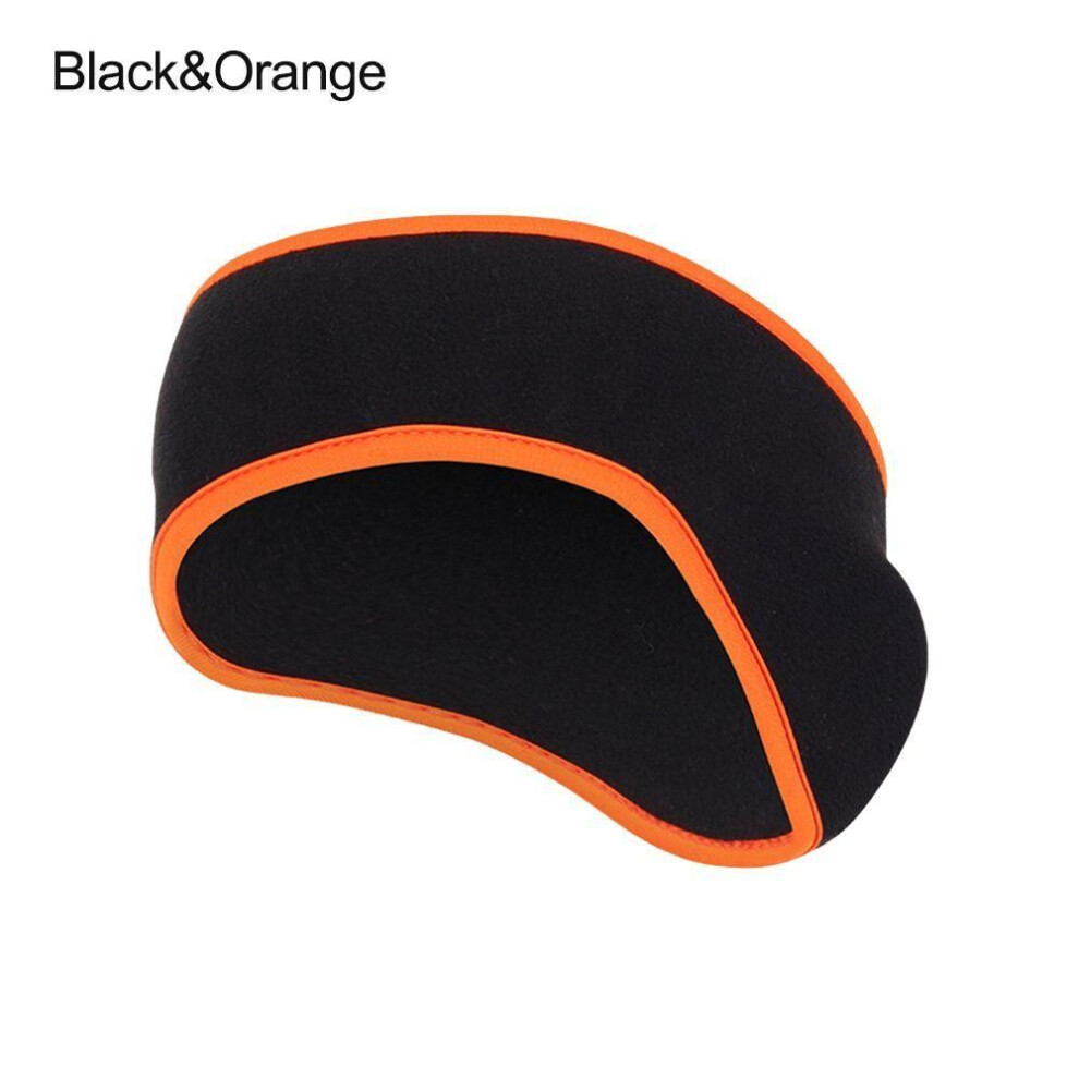 (black,orange) Bands Fleece Ear Cover Hair Sweat Winter Sweatband Ear Warmer Running Headband Ear Muffs Headband