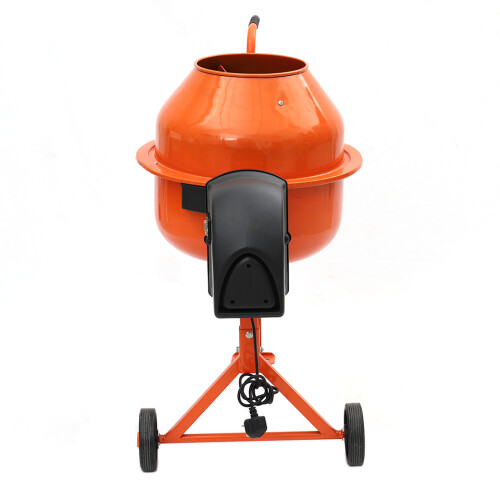 63L Portable Cement Mixer With Wheels, Orange 2