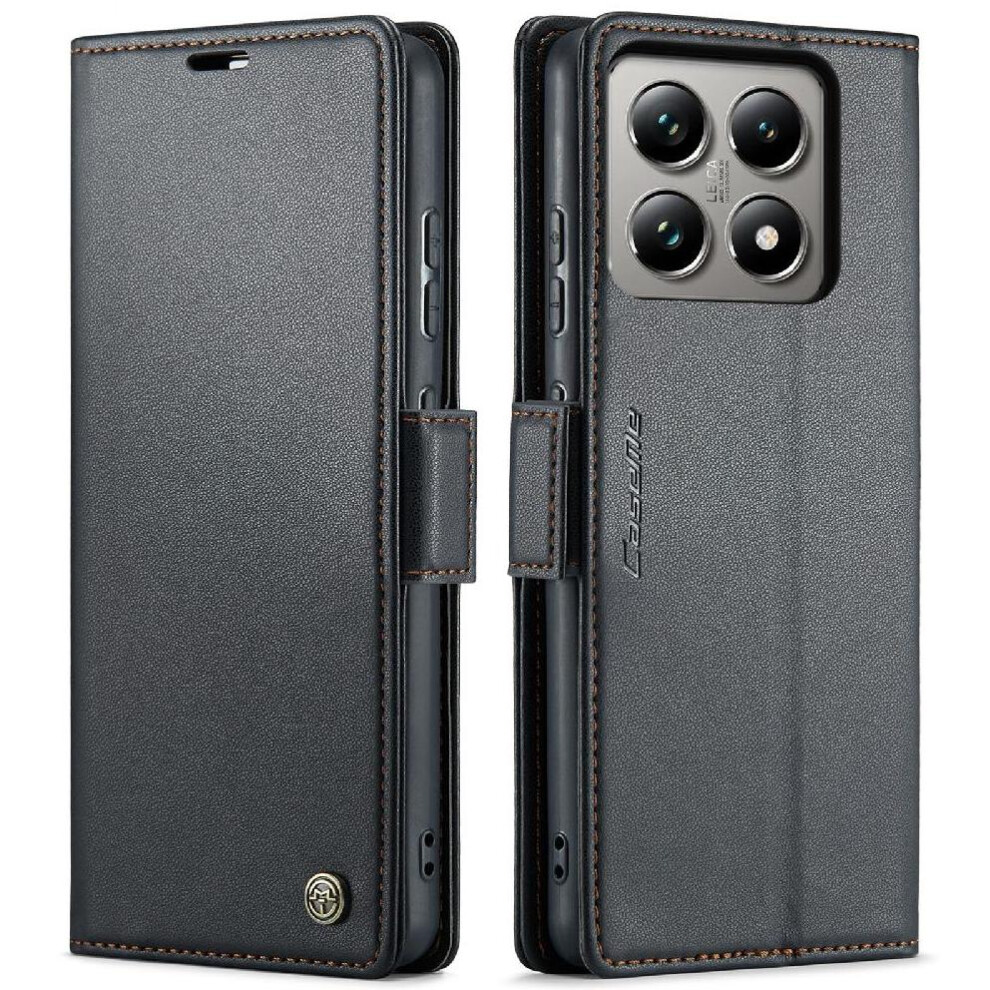 (Black) Flip Case For Xiaomi 14T Card Slot Anti Fraud Wallet Case Shockproof Case Kickstand Black 764549467921