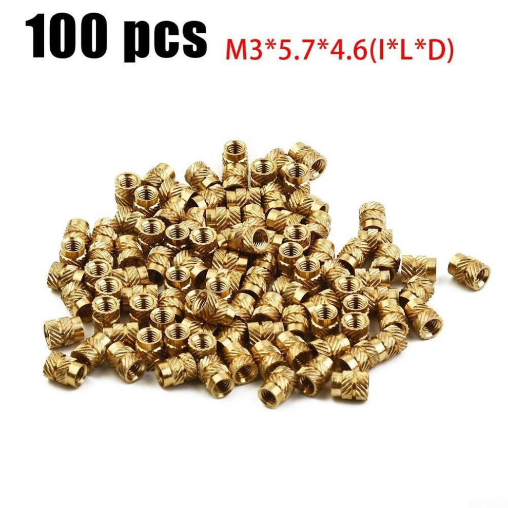 (M3*5.7*4.6) Threaded Insert Copper Nuts Type Brass For 3D Printer Hardware