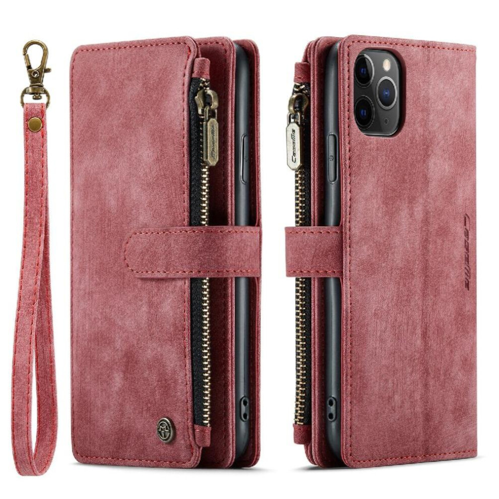 (Red) Flip Case For Iphone 11 Promax Drivers License Card Slots Drivers License Card Slots With Card Holder Red 764549468256