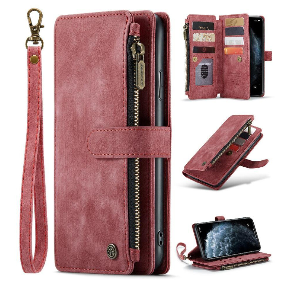 (Red) Flip Case For Iphone 11Pro With Card Holder Drivers License Card Slots Drivers License Card Slots Red 764549468294