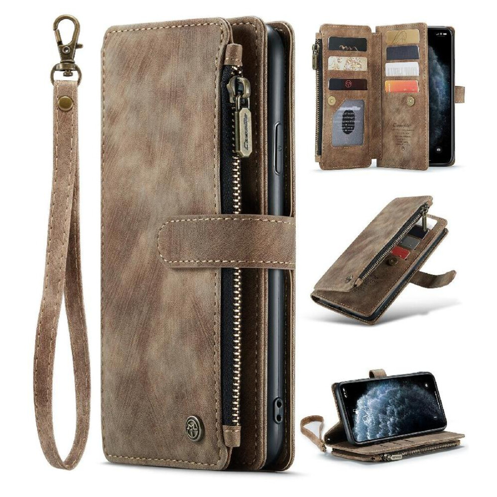 (Brown) Flip Case For Iphone 11Pro With Card Holder Drivers License Card Slots Drivers License Card Slots Brown 764549468300