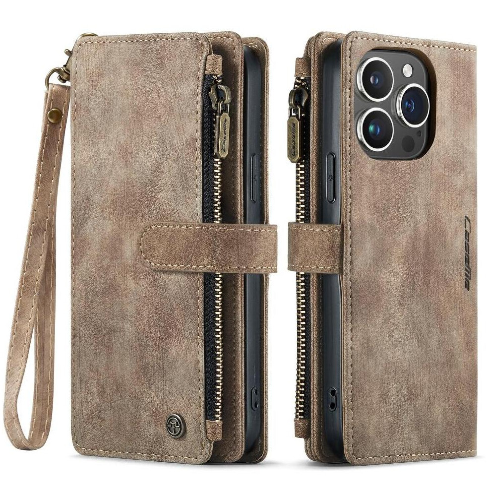(Brown) Flip Case For Iphone 15 Promax Drivers License Card Slots Drivers License Card Slots With Card Holder Brown 764549468386